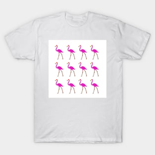 Flamencos sobre blanco T-Shirt